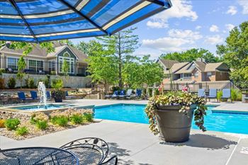 Two shimmering swimming pools